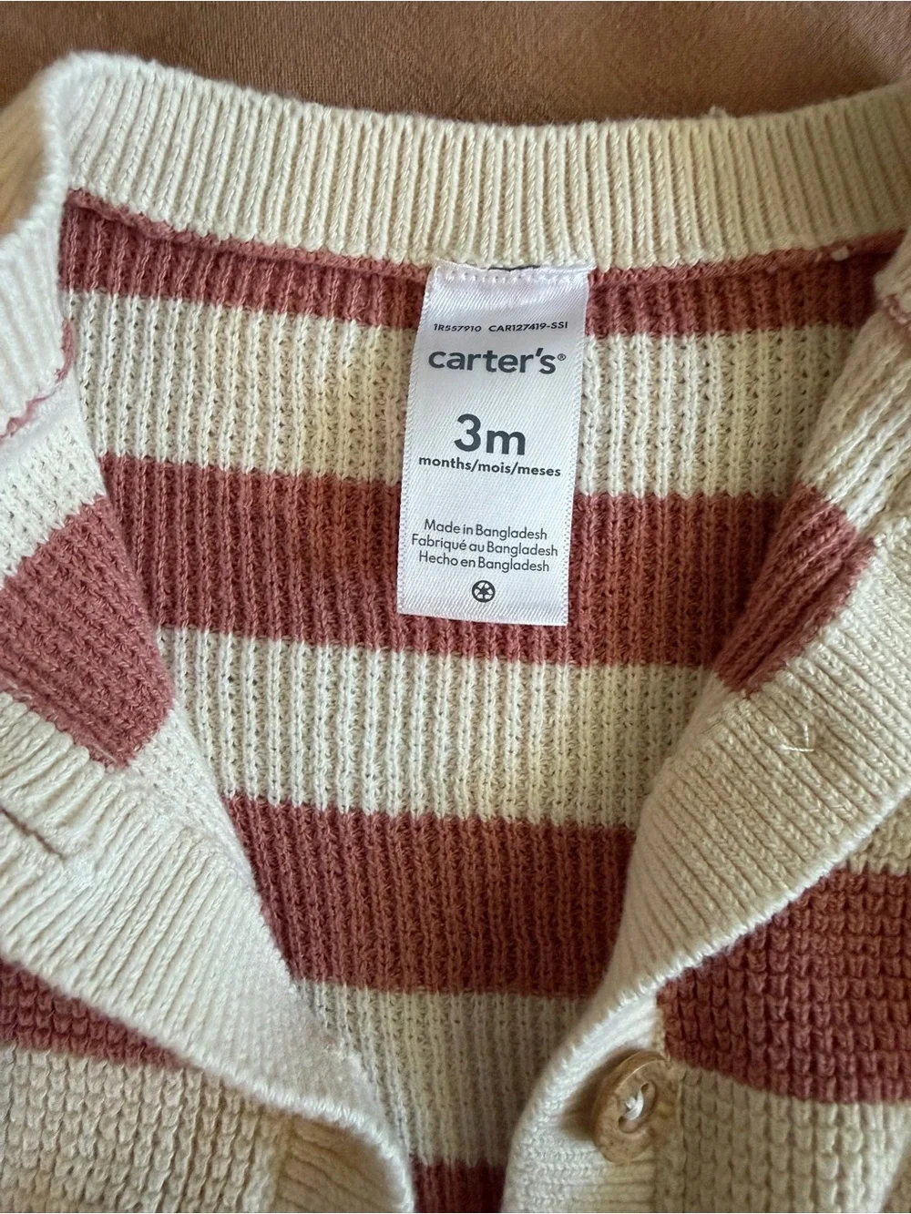 Baby Girl Carter's 2-pc. Striped Cardigan & Pants Set